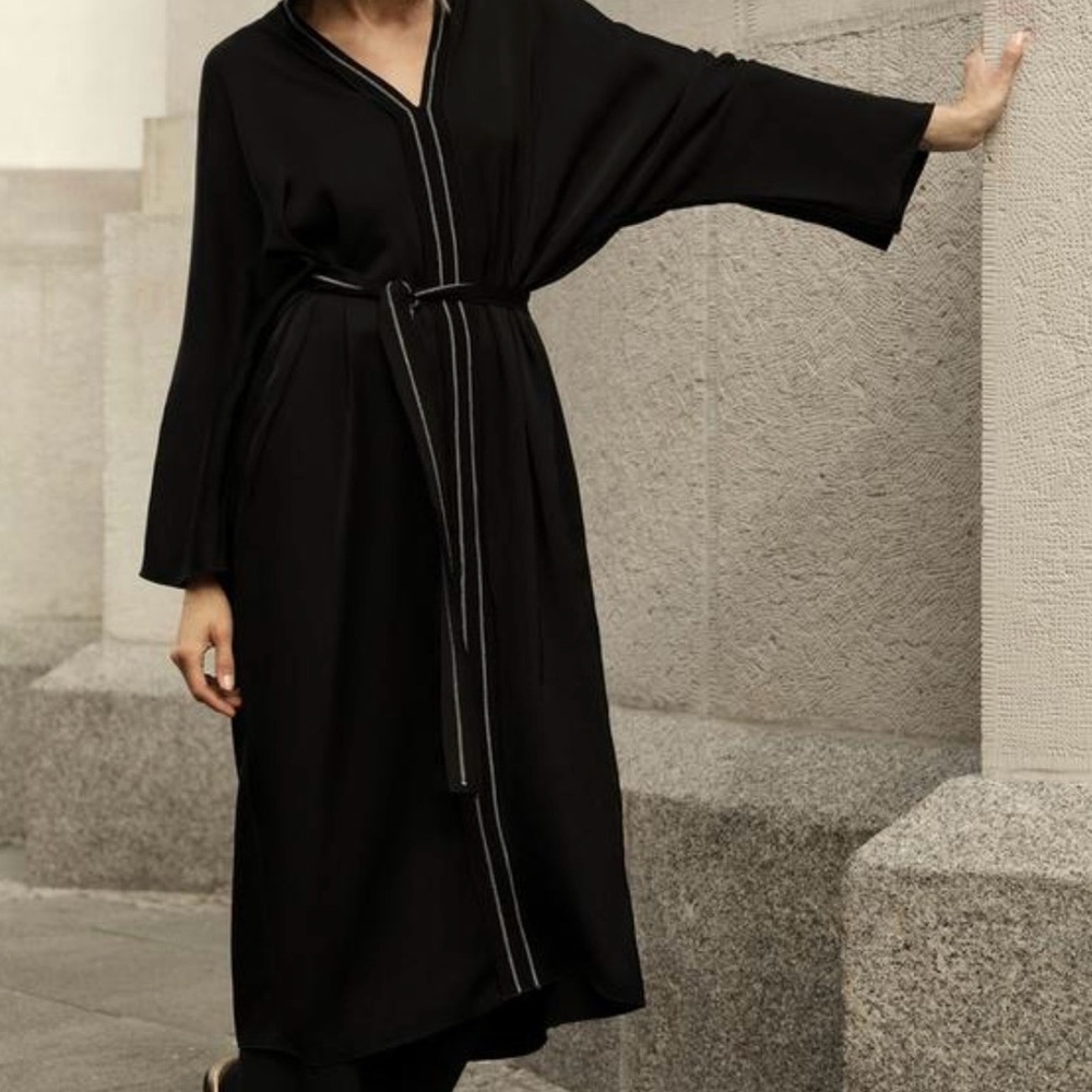 Zara Black COLLECTION
TOPSTITCHED TUNIC  Dress with Contrast Piping